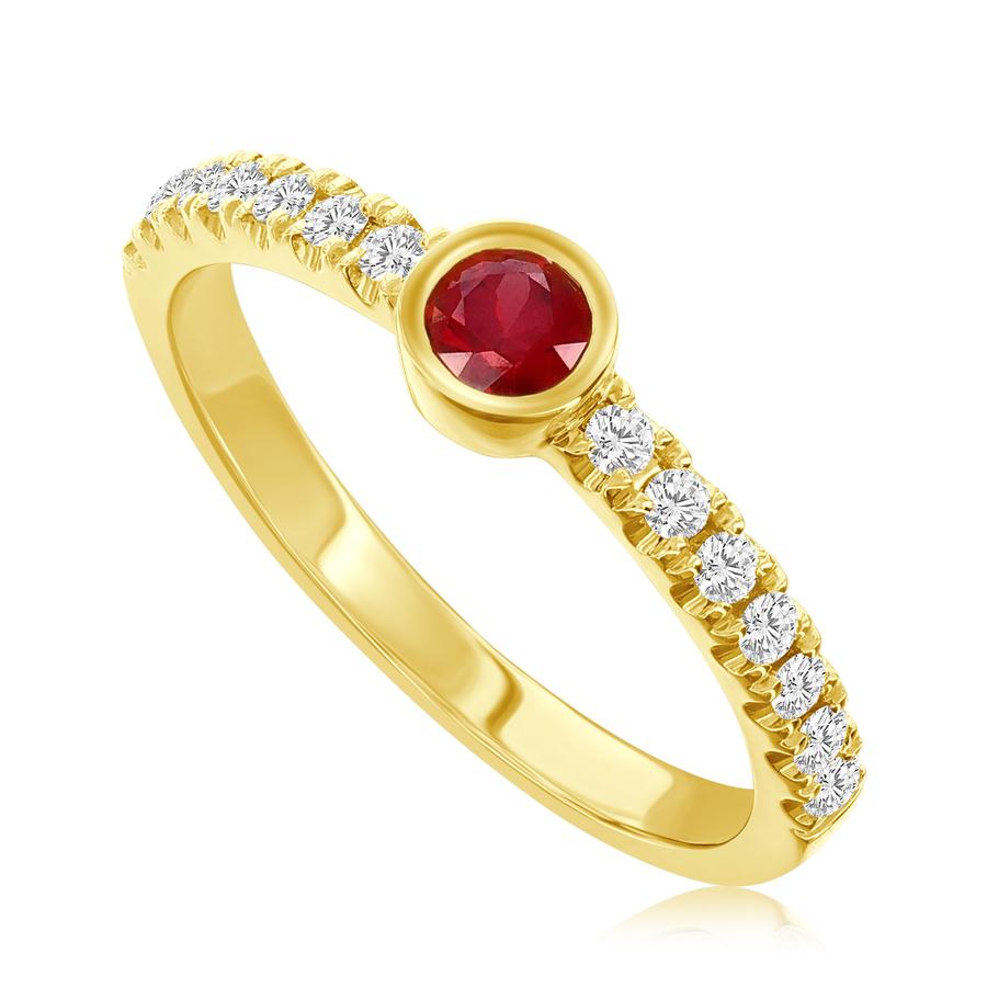 View Yellow Gold and Ruby Ring