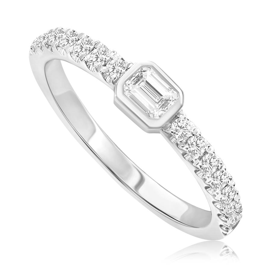 View Baguette and Round Diamond Band
