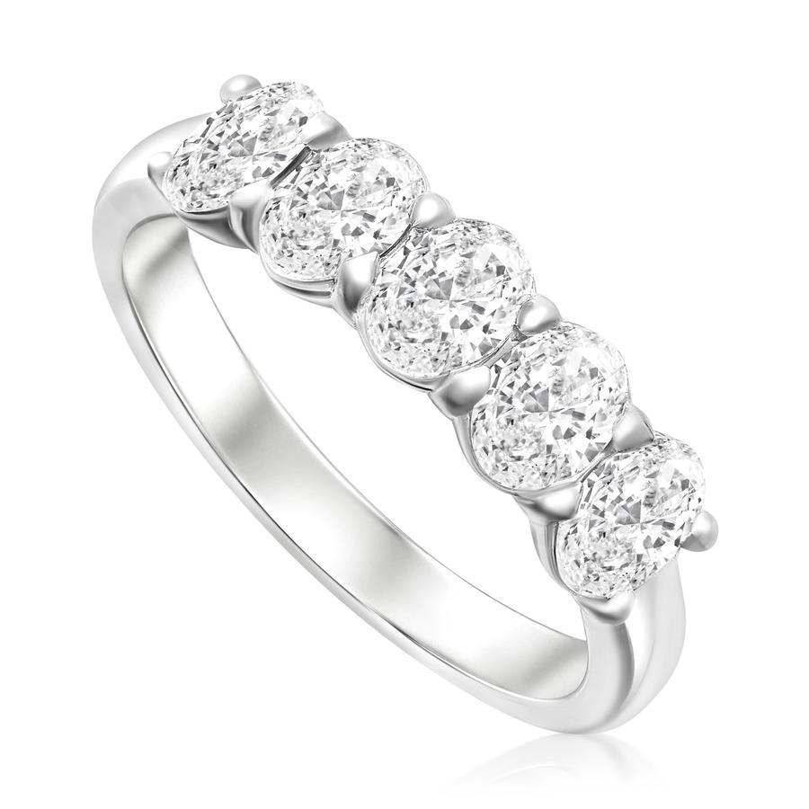 View Five Stone Oval Diamond Band