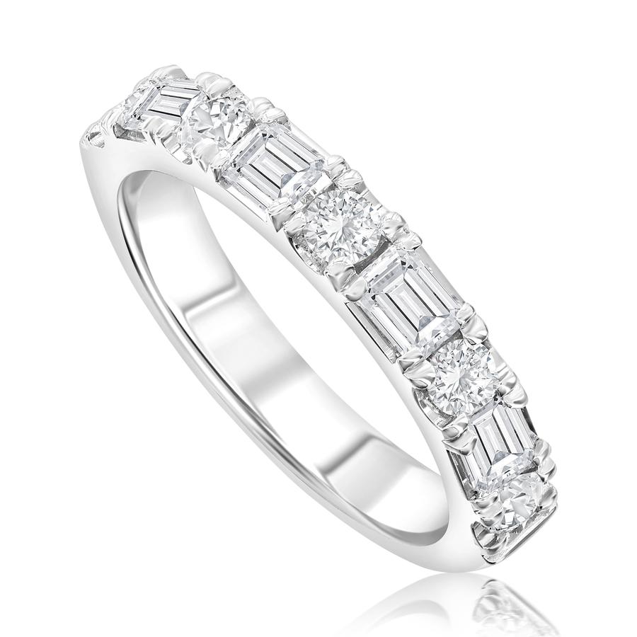 View Baguette And Round Diamond Band